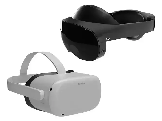 Meta Quest Pro and Meta Quest 2 3D model