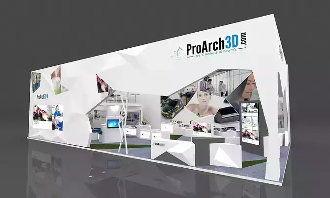 Exhibition stall 20 mtr x 10 mtr 2 sides open