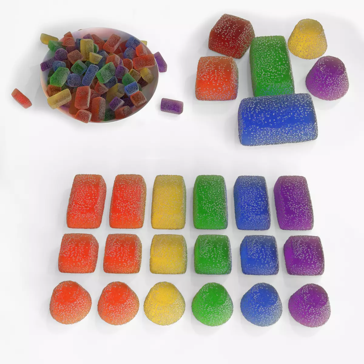 Sugar Gumdrops for BLENDER 3D model