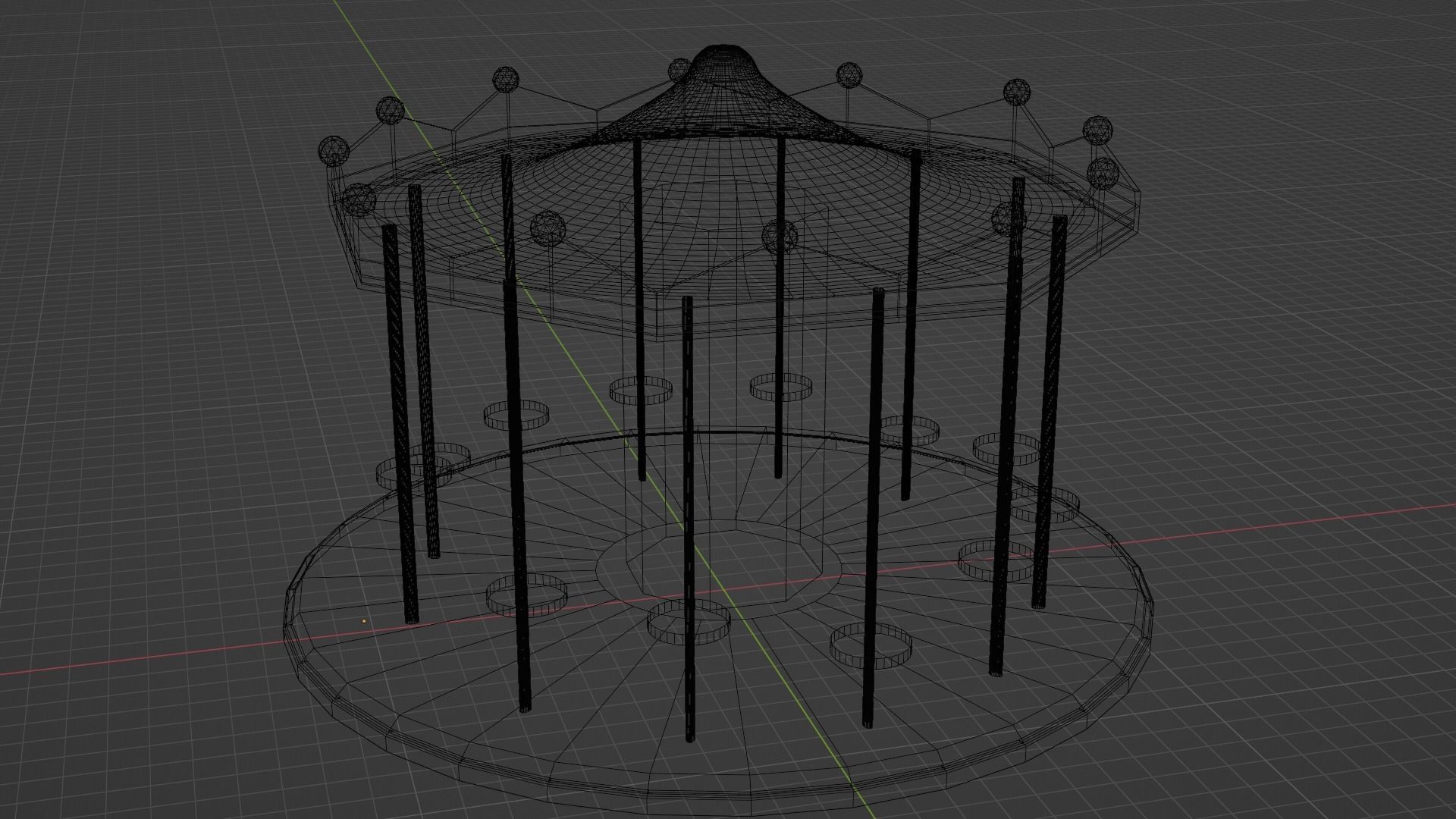 Carosuel for Funfair Free low-poly 3D model_6