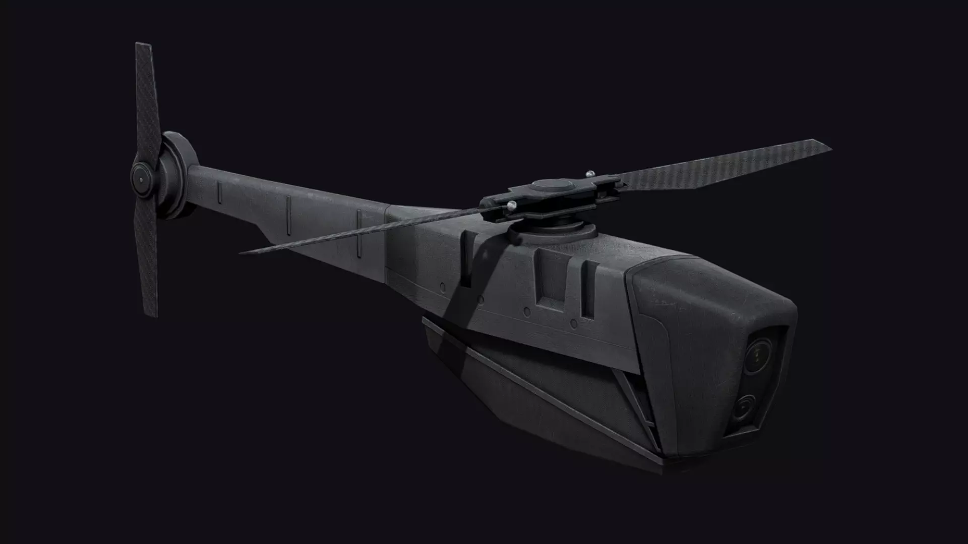 Compact Reconnaissance Drone Low-poly 3D model