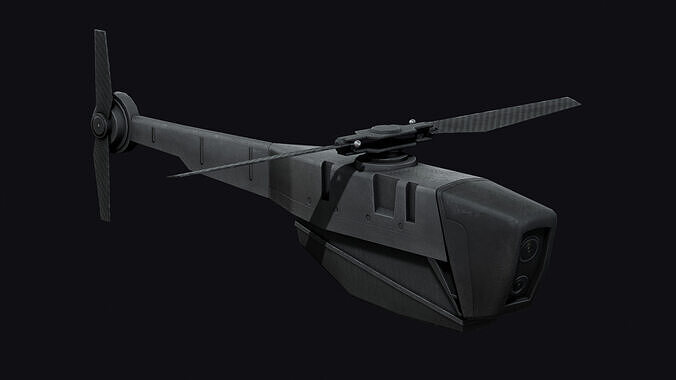 Compact Reconnaissance Drone Low-poly 3D model