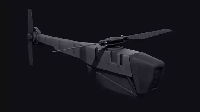 Compact Reconnaissance Drone Low-poly 3D model