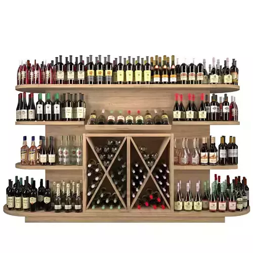 Wine rack in supermarket 50