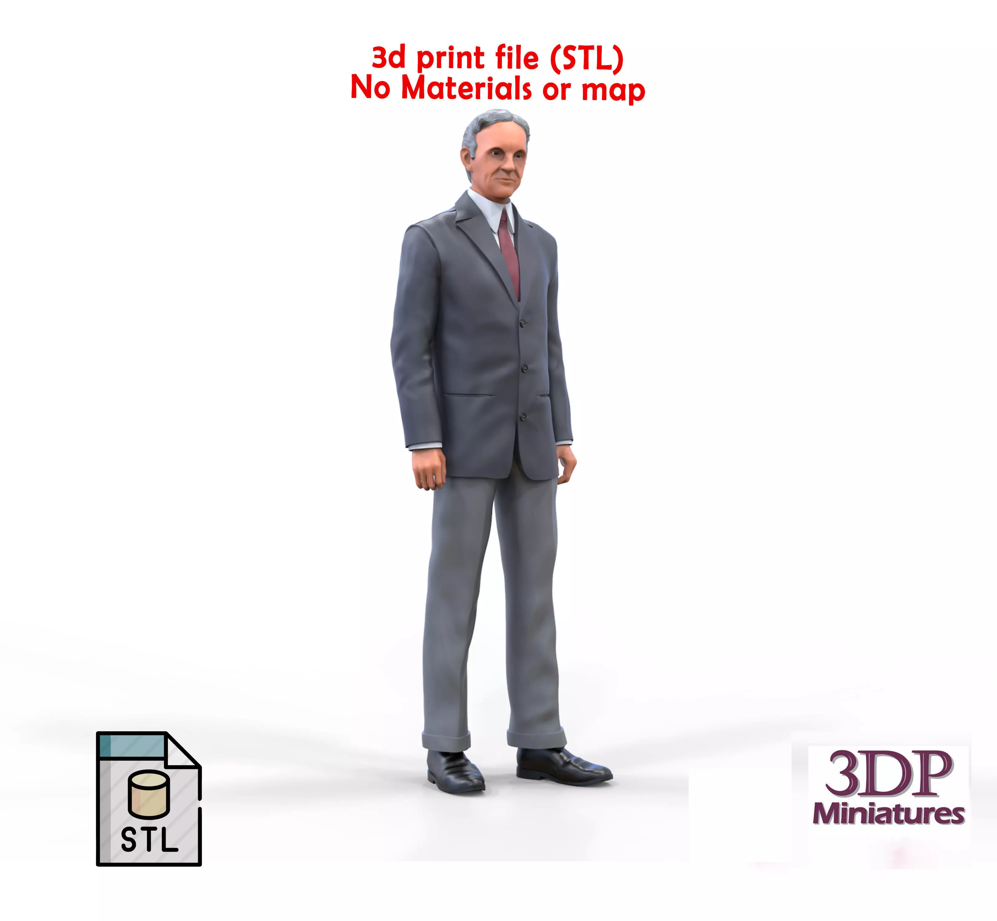 Henry Ford founder of the Ford Motor Company 3D print model