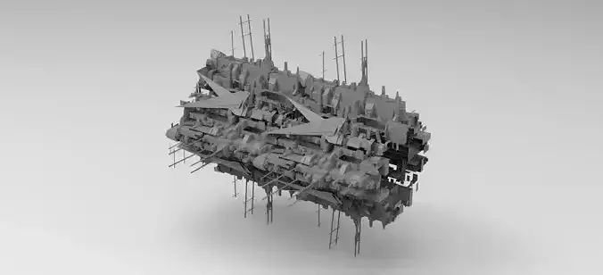 Sci-Fi City dystopia Mega city colony 1