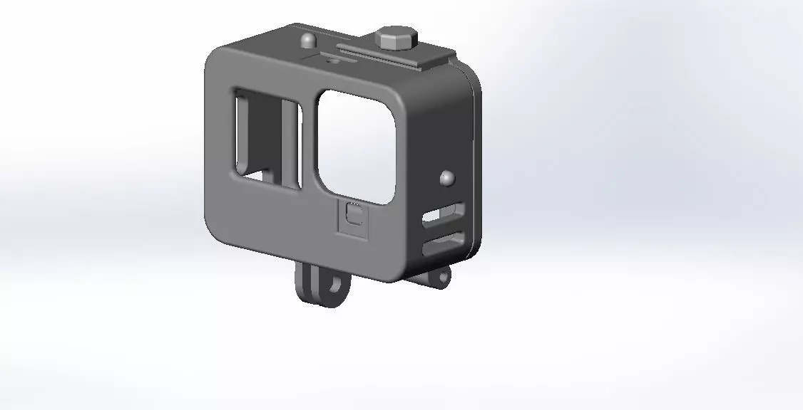 GoPro HERO9 Black hard case with 2 door look 3D print model_0