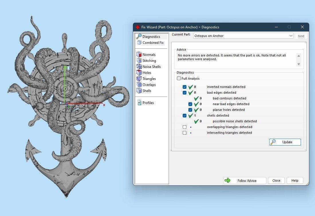 Octopus on Anchor 3D print model_4