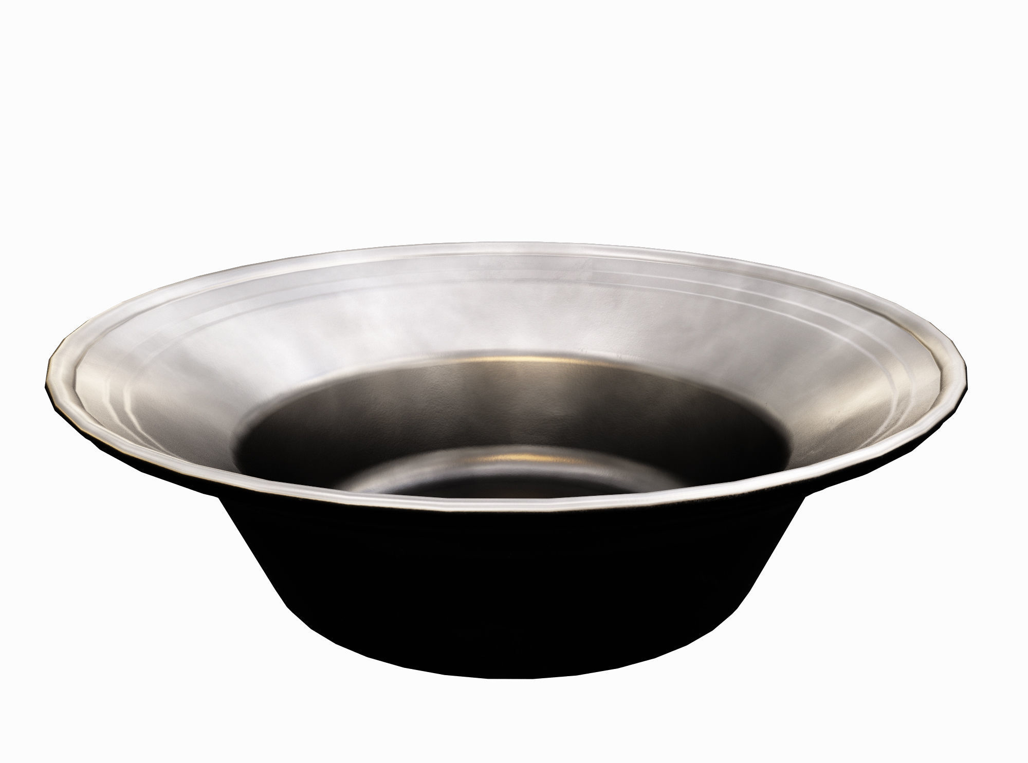 plate medieval Low-poly 3D model_1