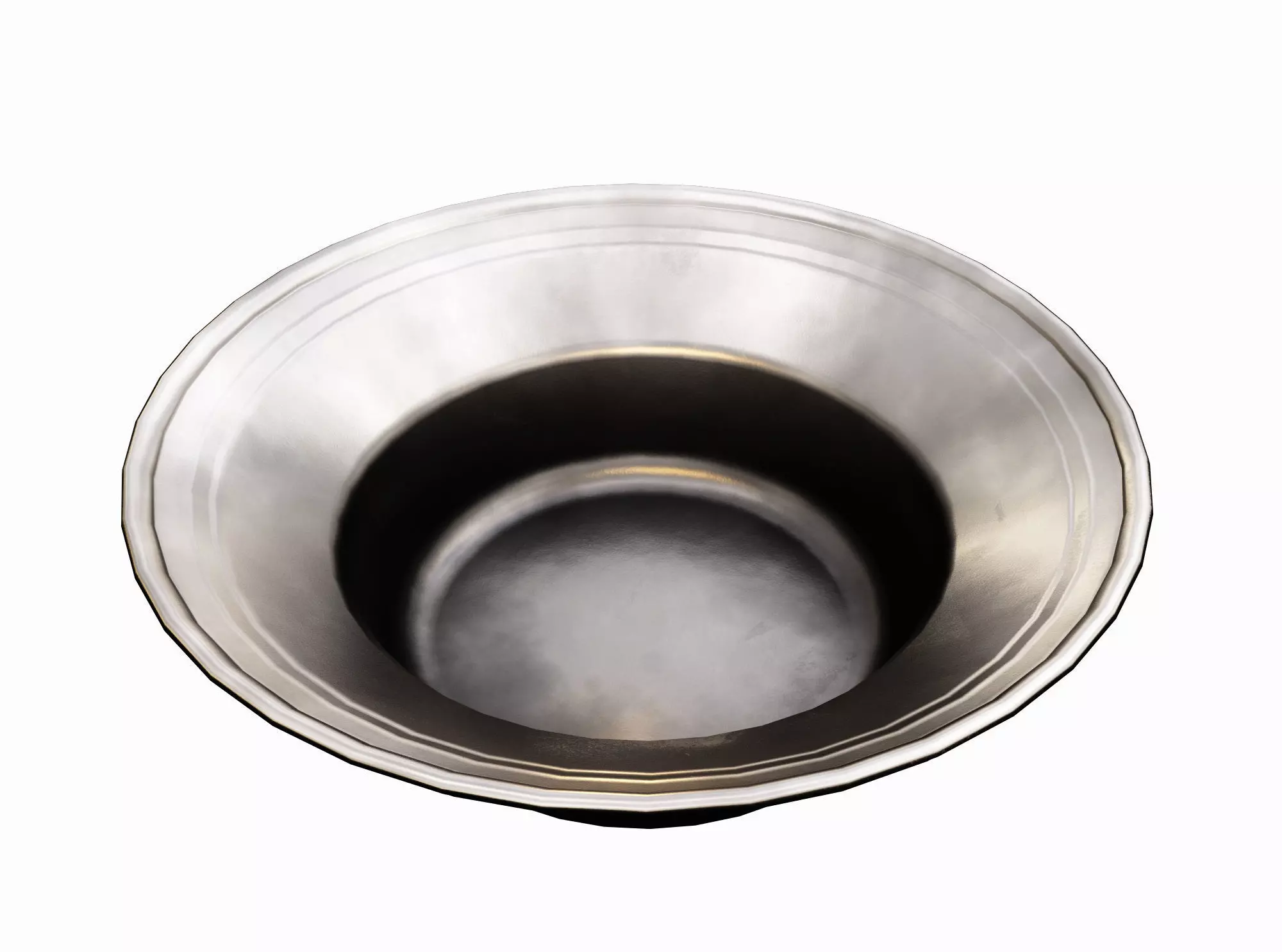 plate medieval Low-poly 3D model_0