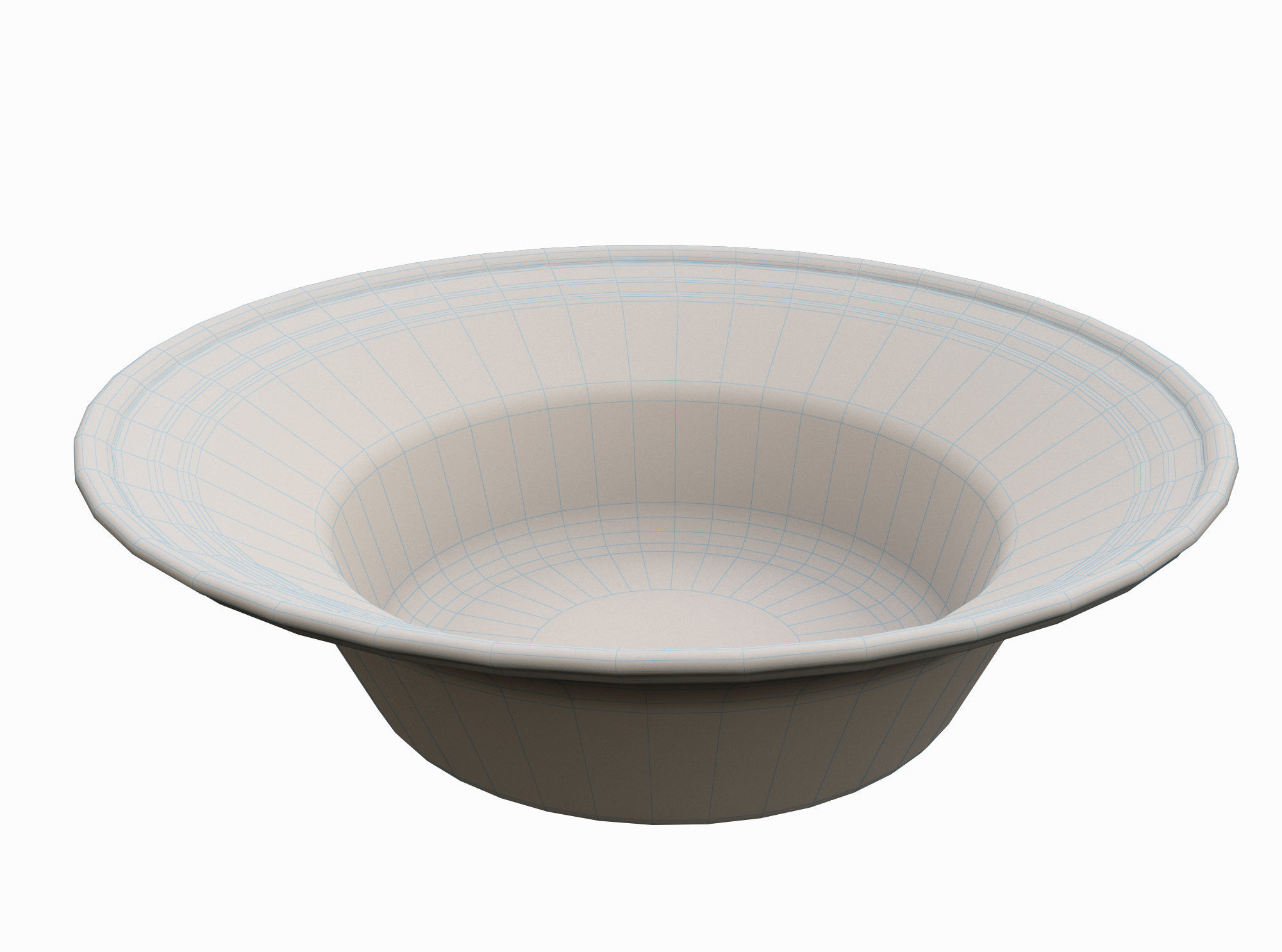 plate medieval Low-poly 3D model_3