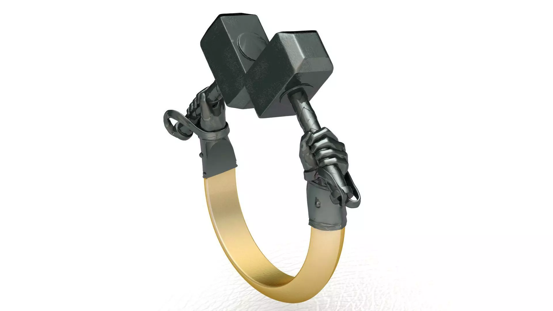 Thor Mjolner Mens Ring 3D print model