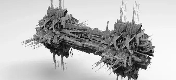 Sci-Fi City dystopia Mega city colony 5 