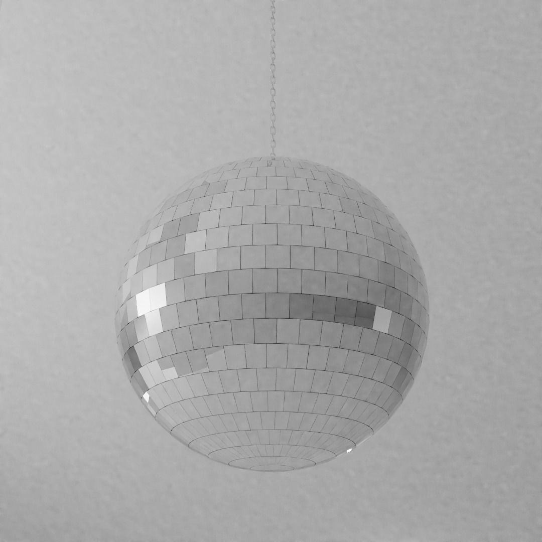 Disco Ball with chain 3D model_4