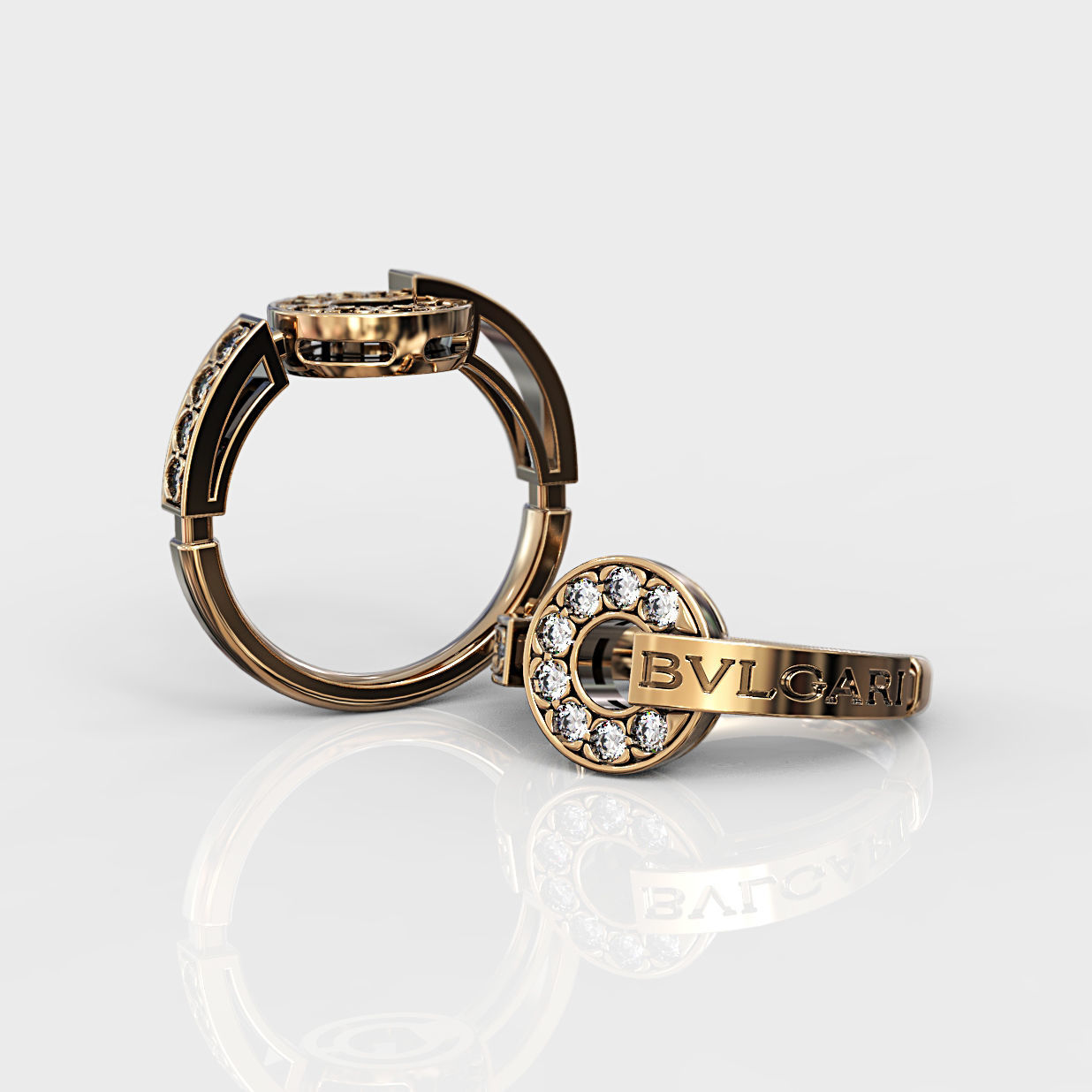 3d model ring Bulgari 3D print model_1