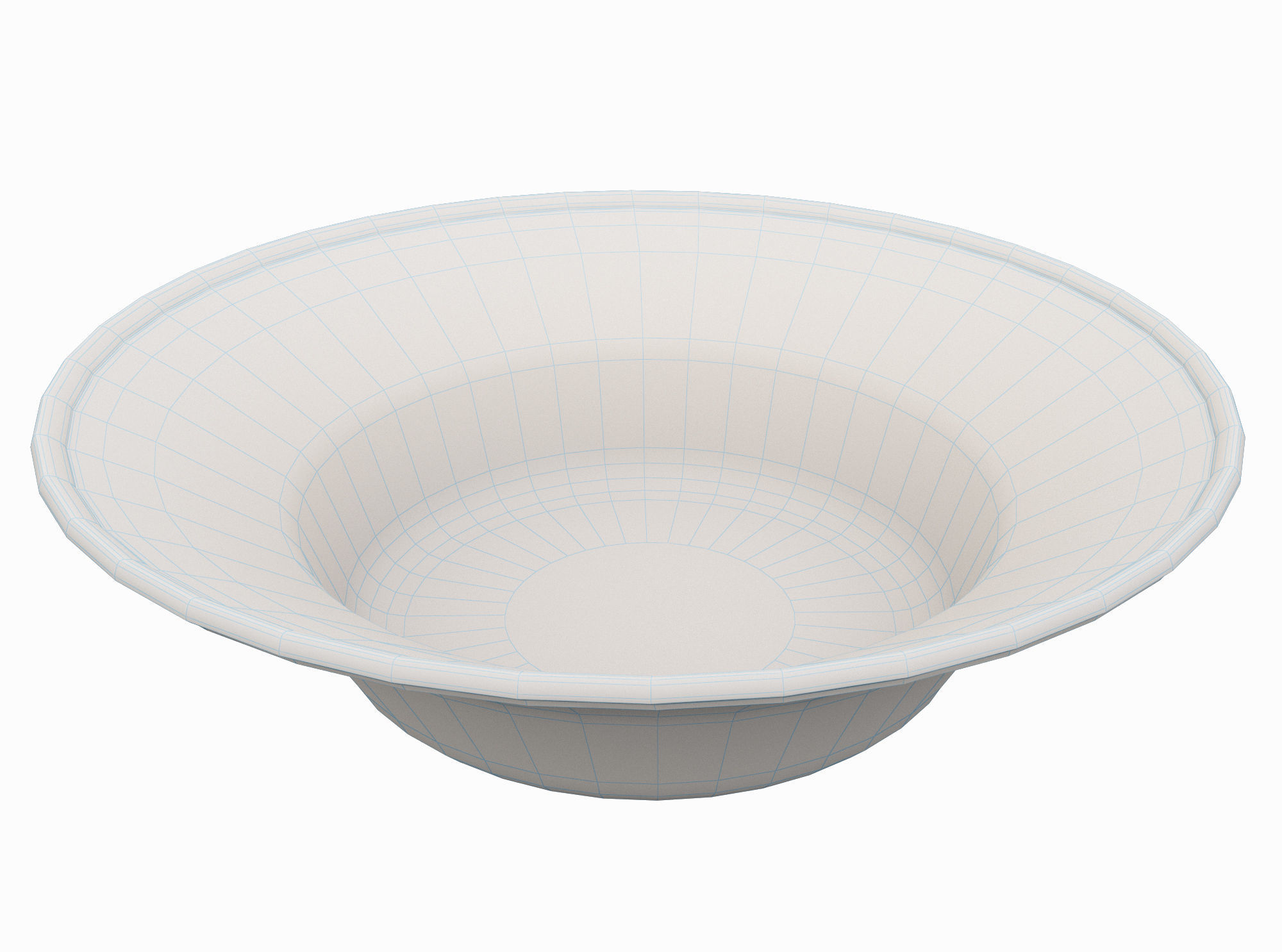 plate medieval  Low-poly 3D model_3