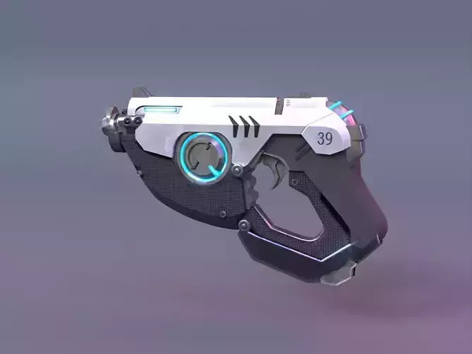 Tracer Puls Pistol For Game Asset
