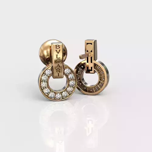 3d model earrings Bulgari 3D print model