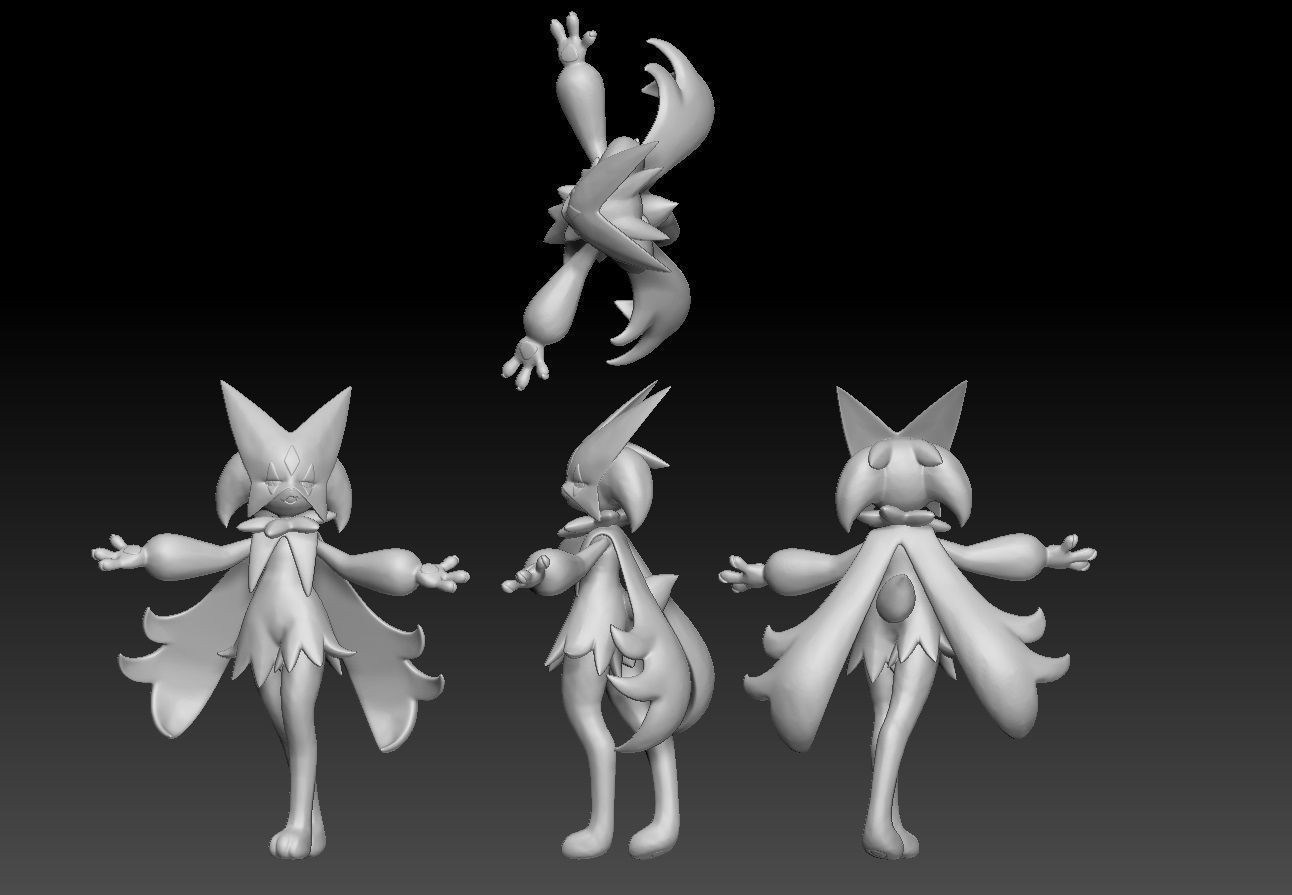 Pokemon Sprigatito Floragato Meowscarada 3D print model_3