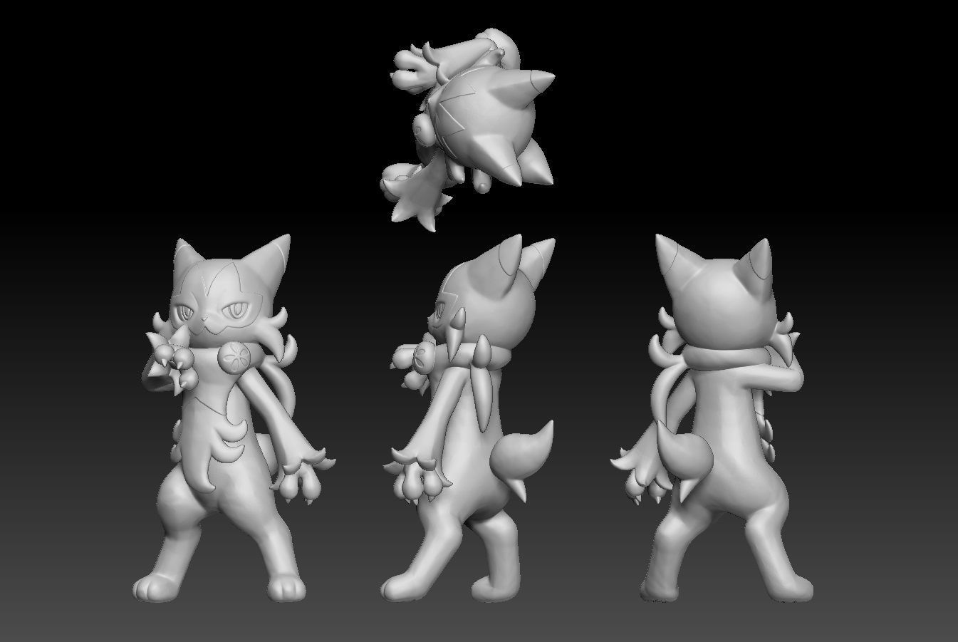 Pokemon Sprigatito Floragato Meowscarada 3D print model_2