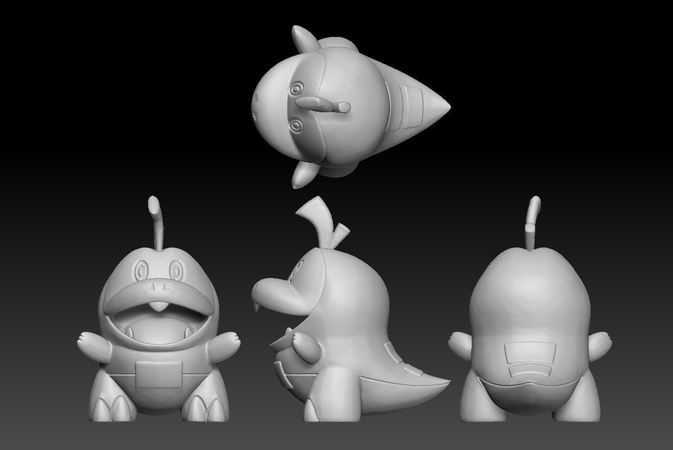 Pokemon Fuecoco Crocalor Skeledirge 3D print model_1