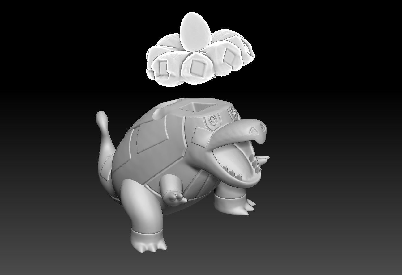 Pokemon Fuecoco Crocalor Skeledirge 3D print model_5