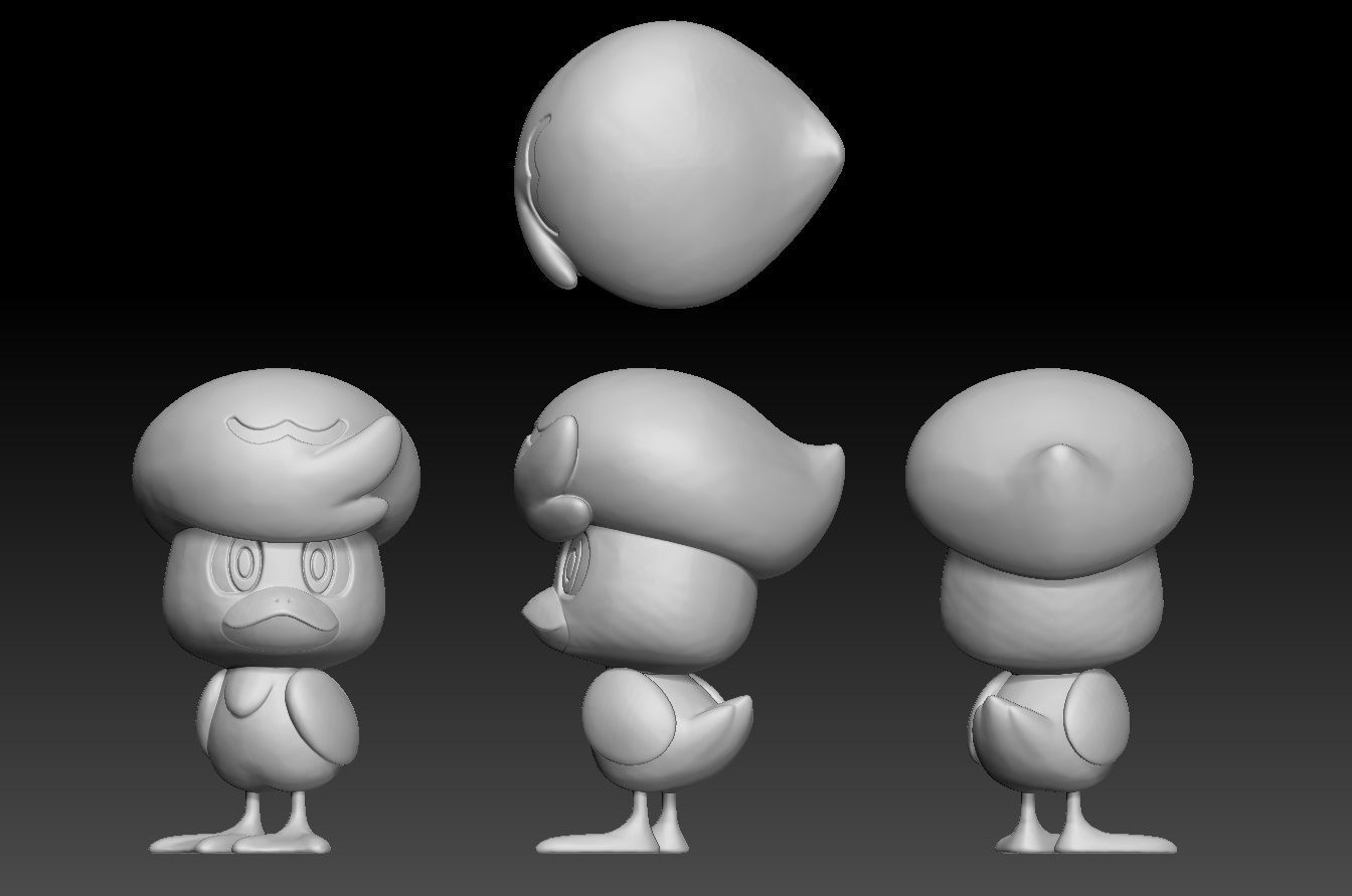 Pokemon Quaxly Quaxwell Quaquaval 3D print model_1