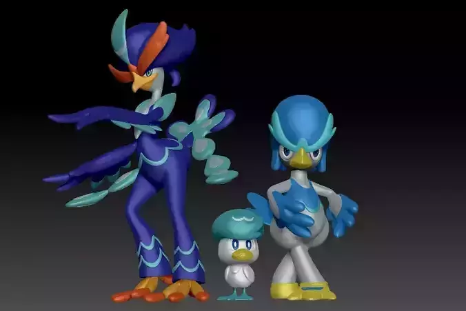 Pokemon Quaxly Quaxwell Quaquaval