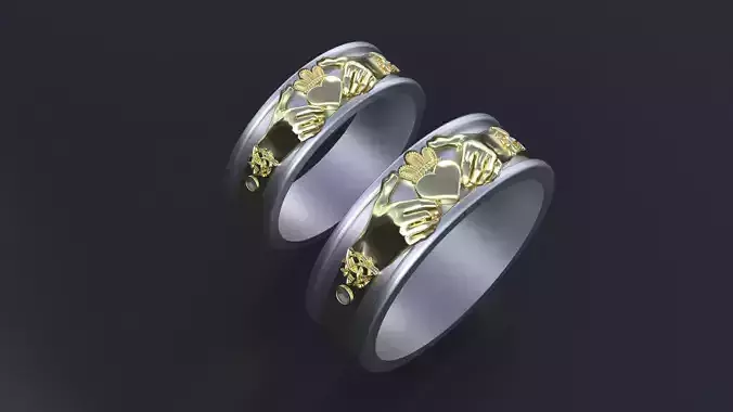 Wedding claddagh rings cnc or 