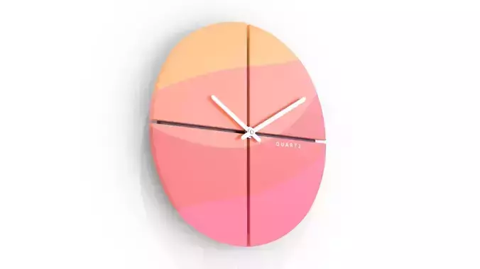 Minimalist Clock - Sunset Circle 3D model