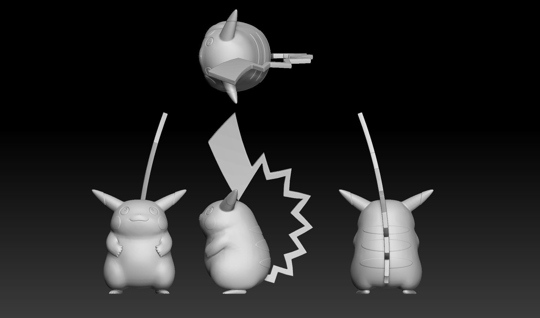 Pokemon Gigantamax Pikachu 3D model 3D printable | CGTrader