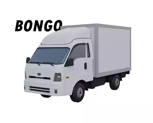 Kia Bongo 3 truck Low poly  3D model