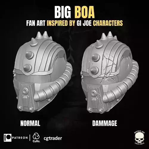 Big Boa Fan Art head for Action Figures