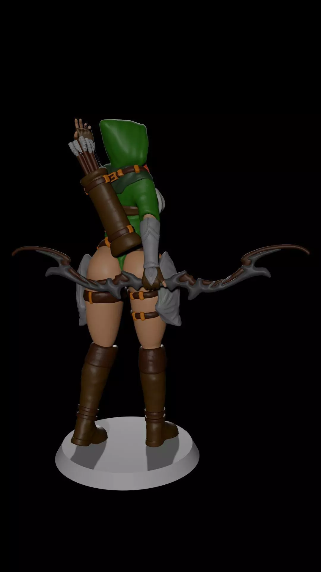 Female fantasy archer pinup 3d printabel Free 3D print model_0
