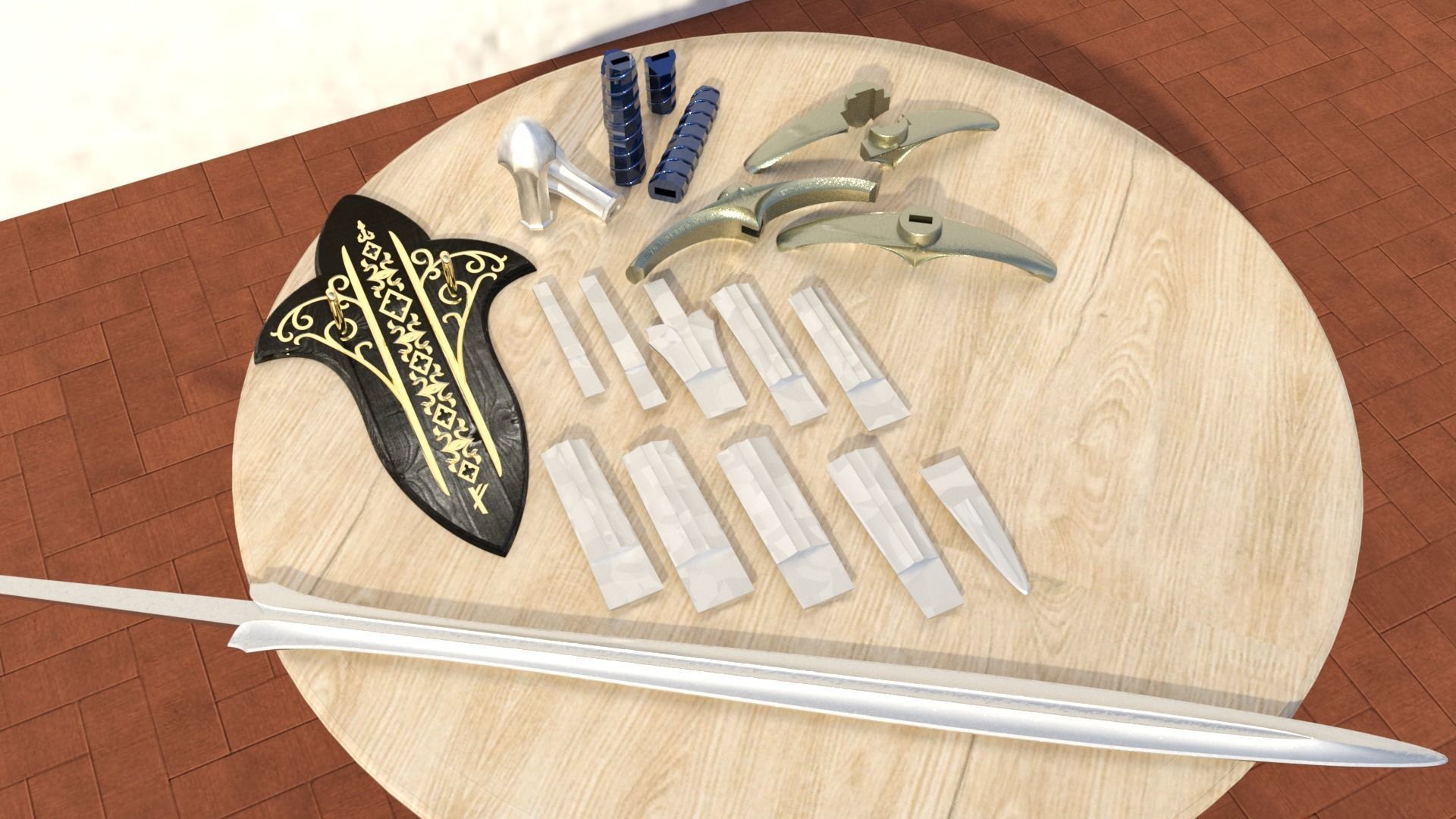 Glamdring sword in snow 3D print model_1