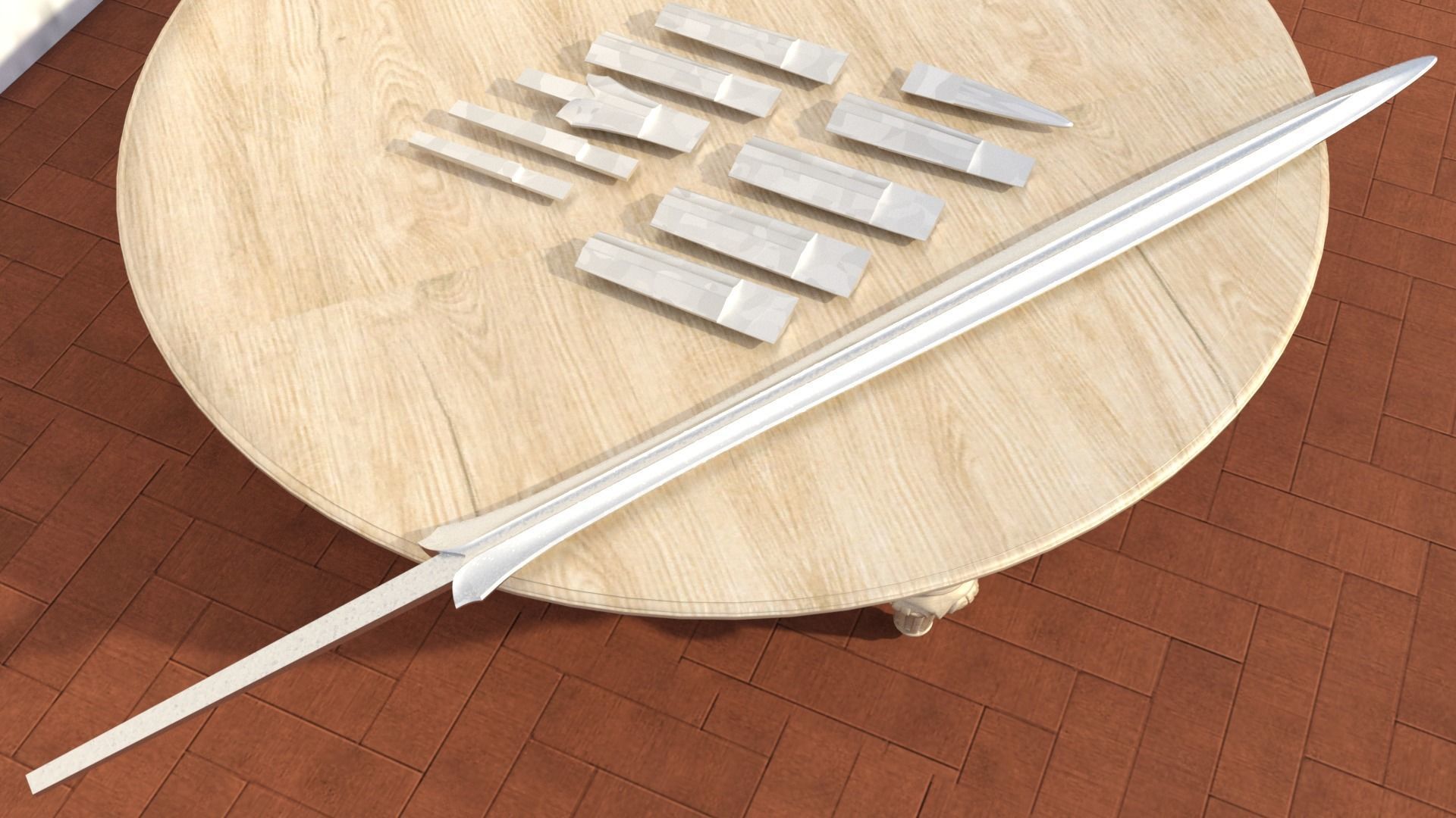 Glamdring sword in snow 3D print model_17