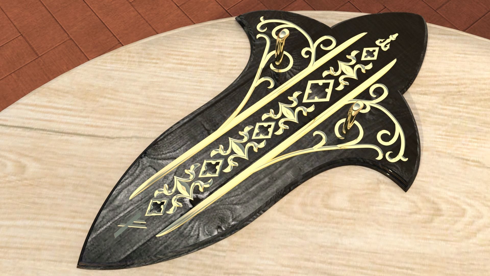 Glamdring sword in snow 3D print model_18