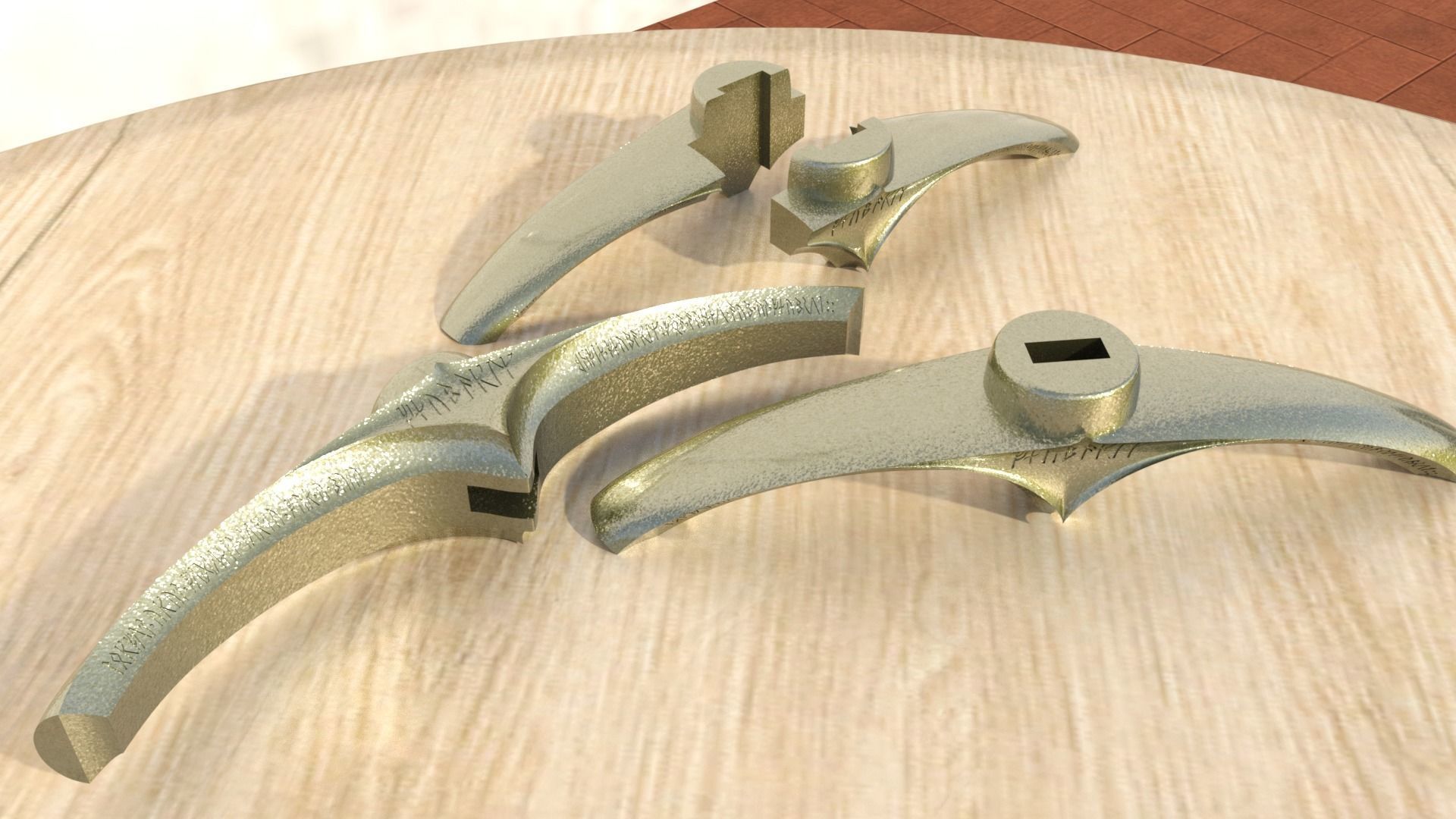 Glamdring sword in snow 3D print model_14