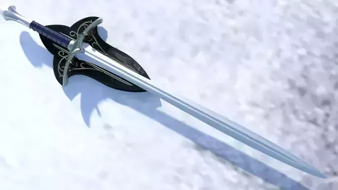 Glamdring sword in snow 3D print model