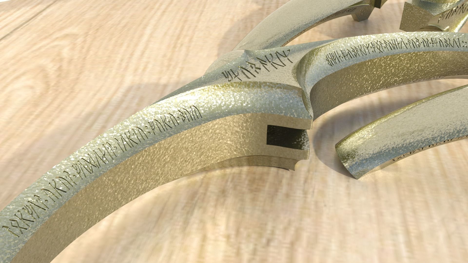 Glamdring sword in snow 3D print model_12