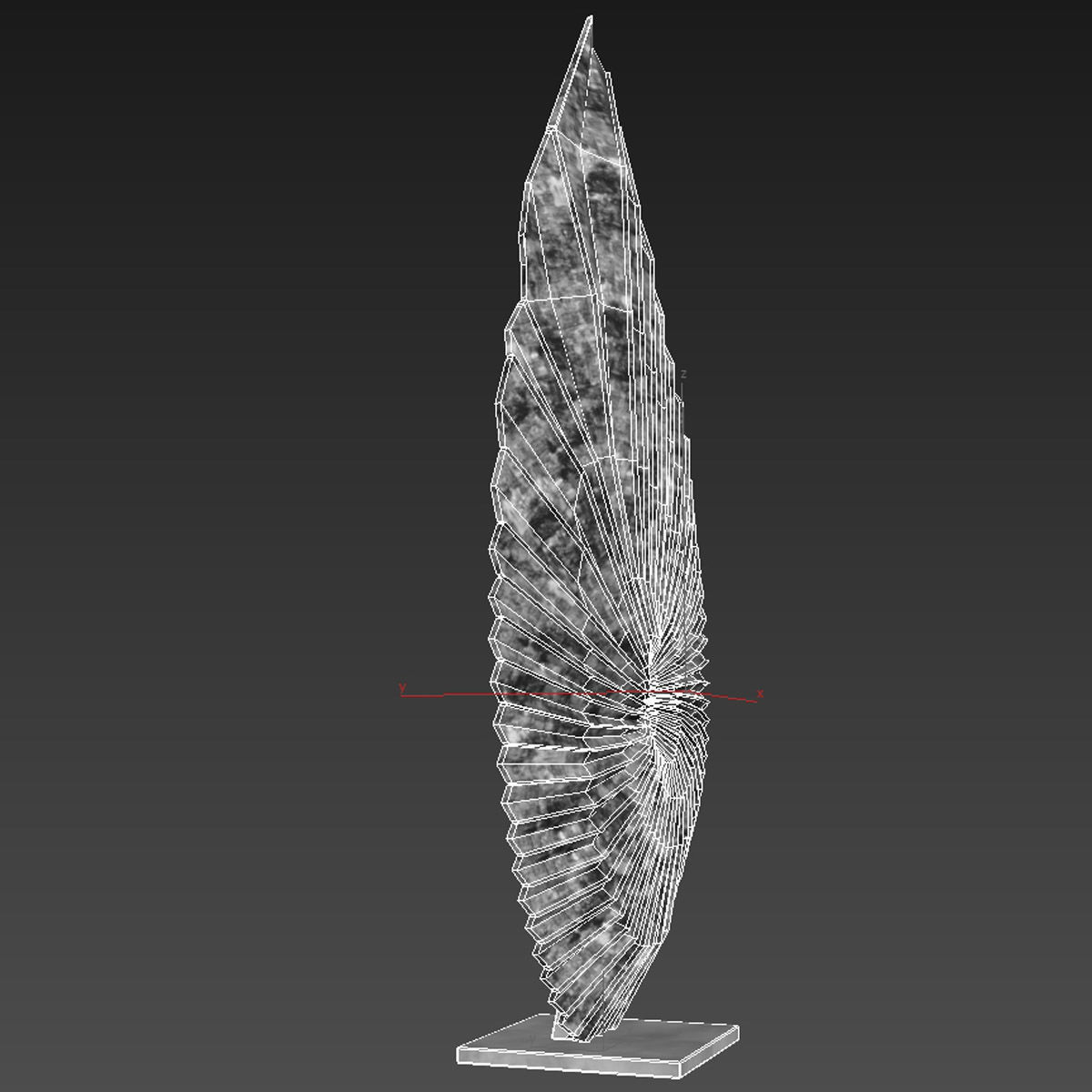 Benoit Blue Sculpture  3D model_5