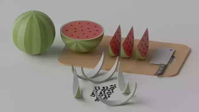 Cartoon Watermelon Chopping Board Kitchen Knife 1