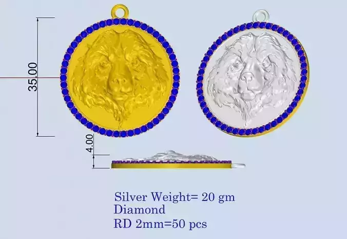 Cute Bear Diamond CZ Pendant Jewelry Design