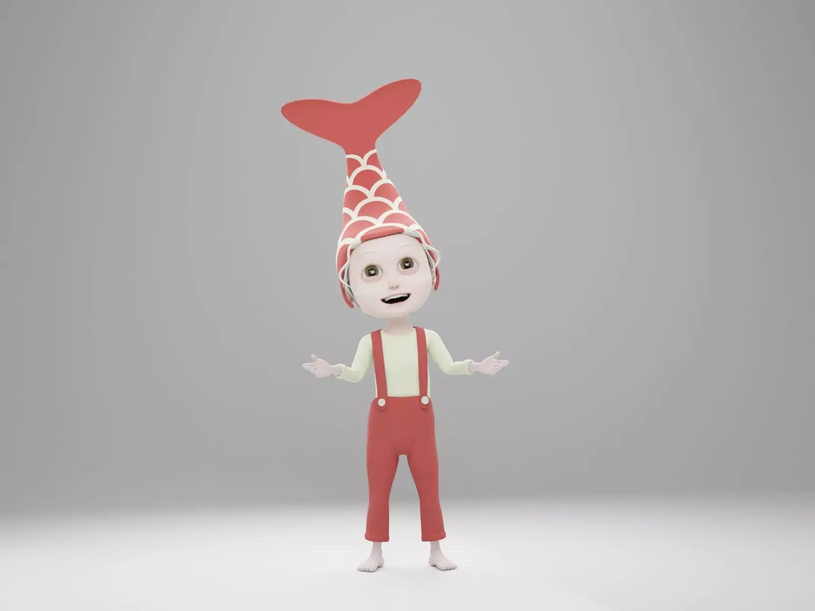 FISHTAIL HAT BOY Free 3D model