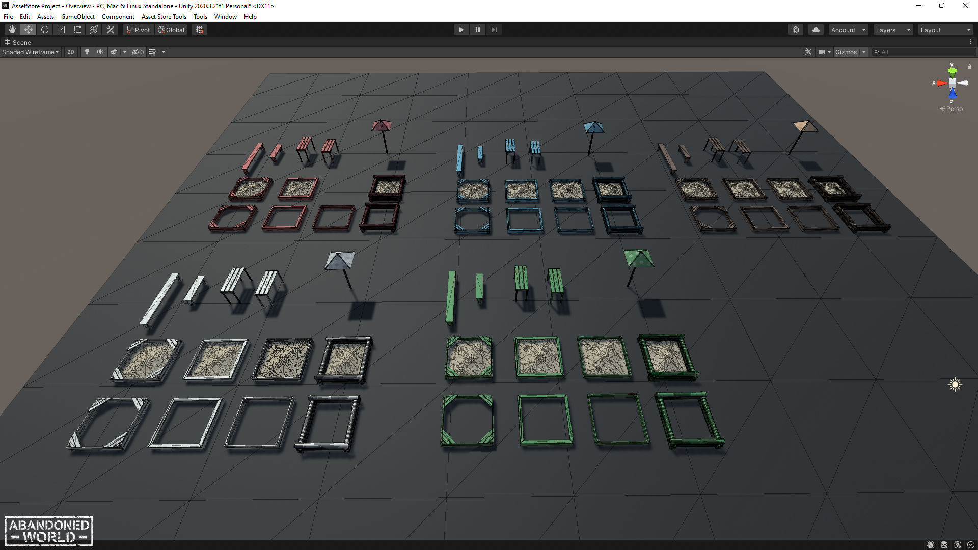 Sandbox Set For Playground Low-poly 3D model_15