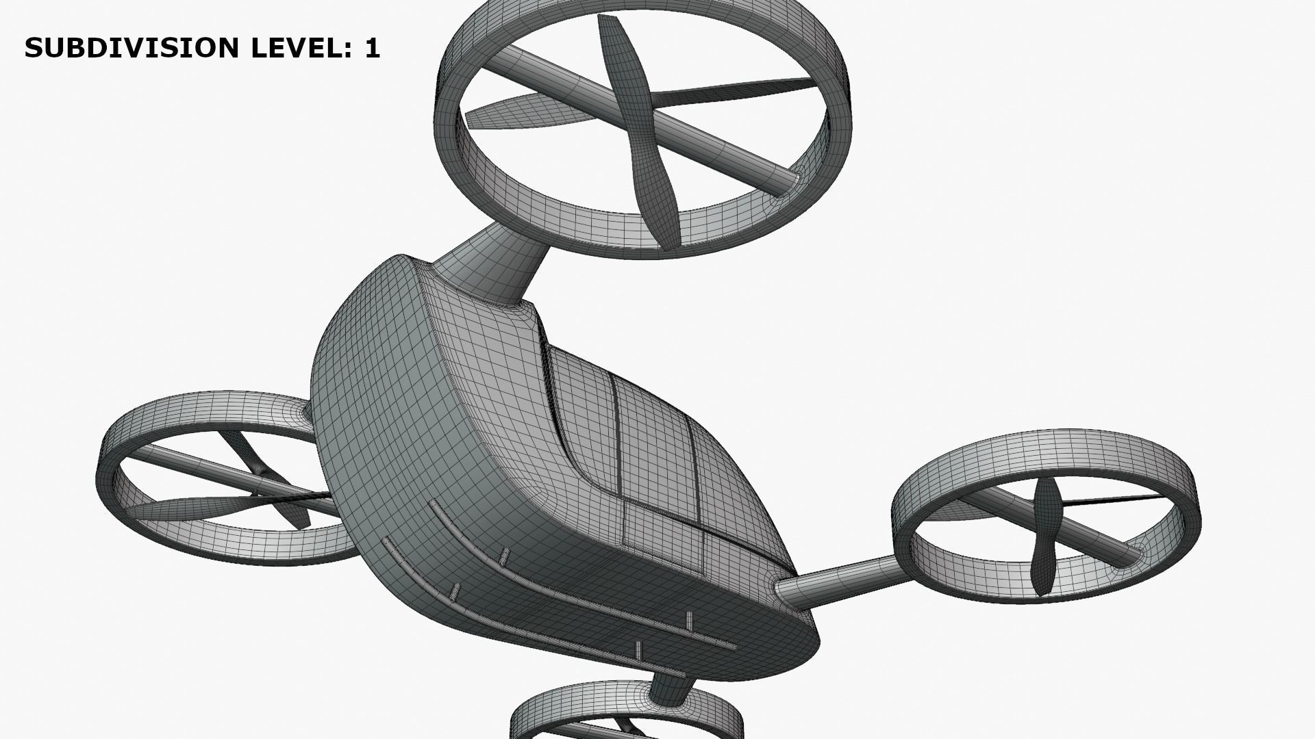 Passenger drone concept 3 3D model_9