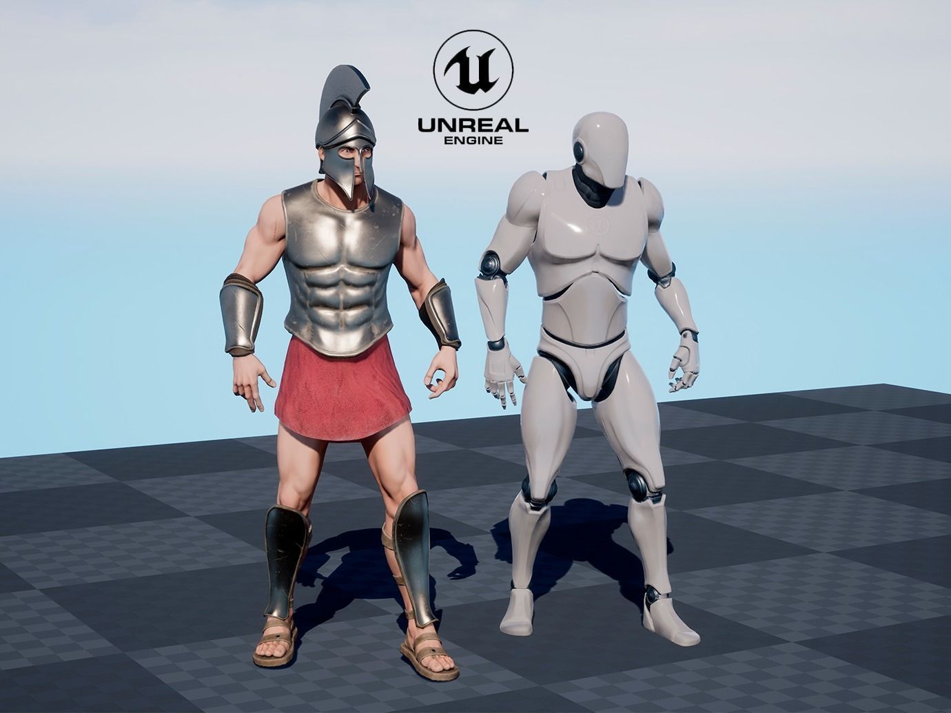 Modular Spartan Warrior Low-poly 3D model_10