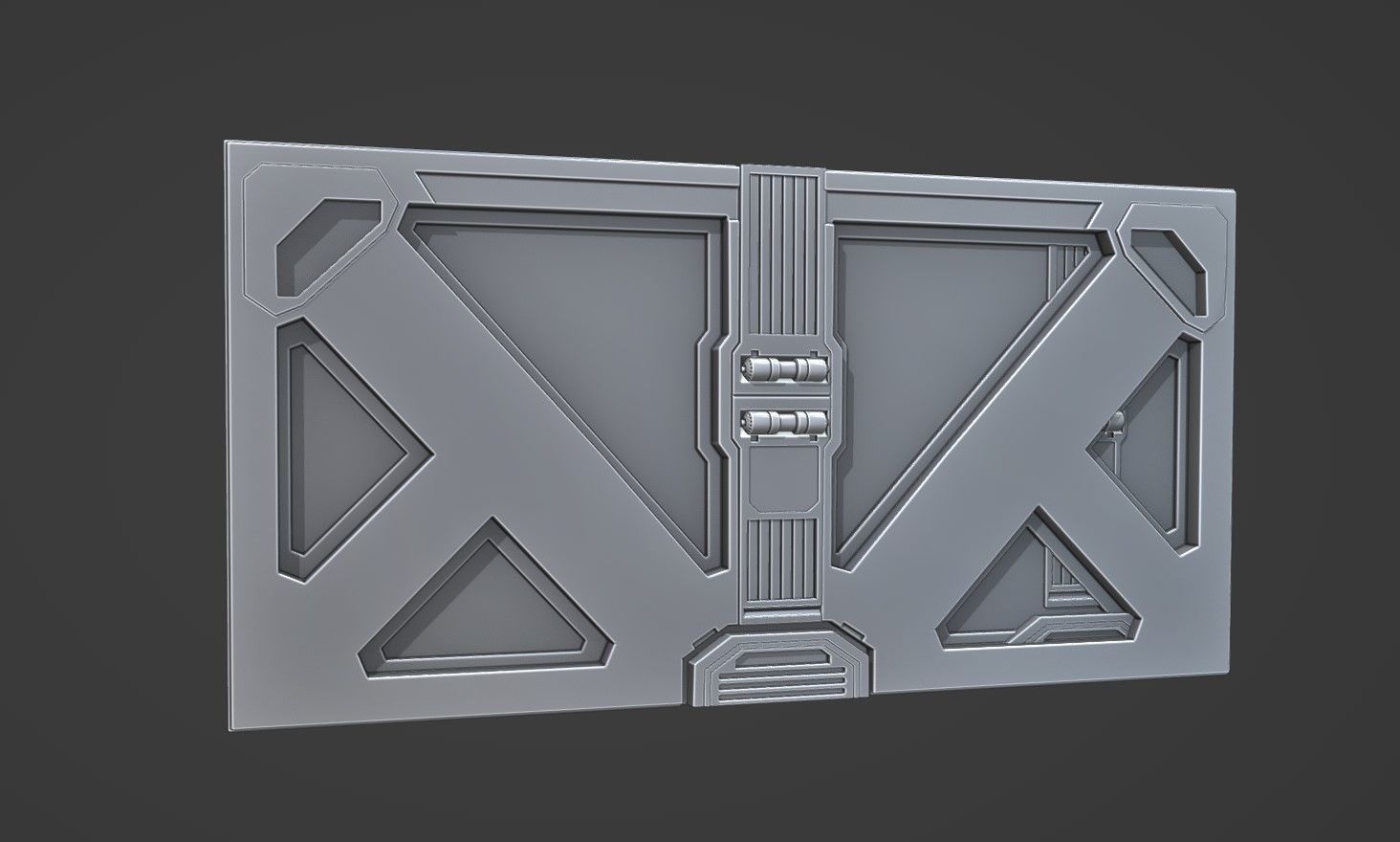 Sci-Fi panels kit Low-poly 3D model_15