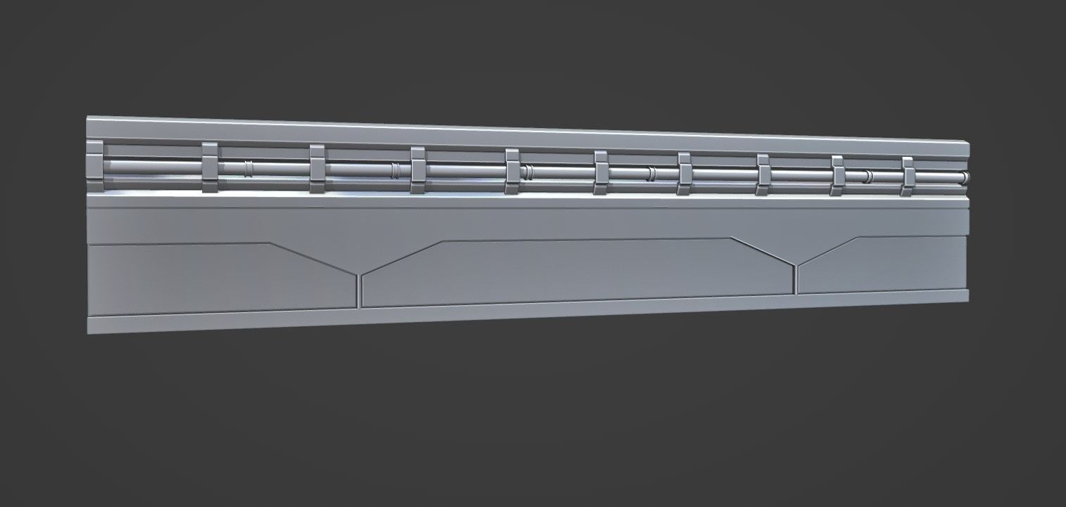 Sci-Fi panels kit Low-poly 3D model_13