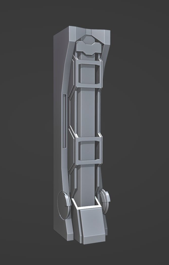 Sci-Fi panels kit Low-poly 3D model_11